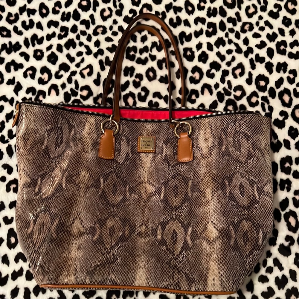 Dooney & Bourke Python Textured Leather Tote